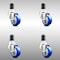 Service Caster 3 Inch 316SS Blue Polyurethane Swivel 1-5/8 Inch Expanding Stem Caster Set SCC SCC-SS316EX20S314-PPUB-BLUE-158-4 - alternate 4